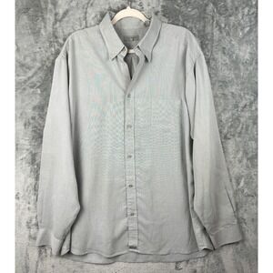 Ted Baker Shirt Mens 5/ XL Gray Polynosic Dress Button Down‎ Career Professional